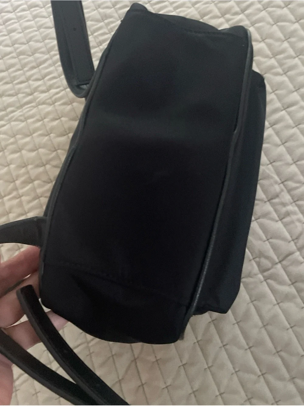 kate spade Black Nylon Backpack with Gold Hardware